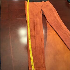 INC International Concepts Ultra suede burnt orange elastic waist pants